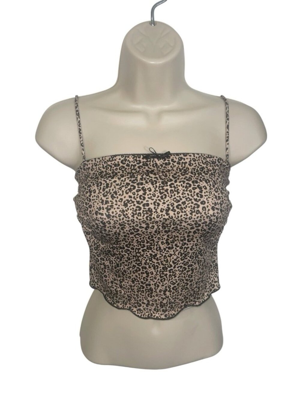 BERSHKA Women's Size Small Cheetah Print Cropped Top Tank